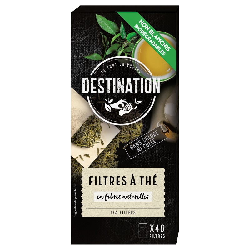 Filtres à thé x40 - Destination Bio