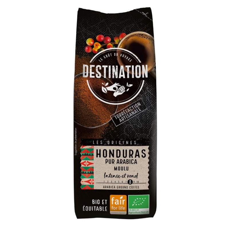Café Honduras Pur Arabica Bio Equitable Moulu - Destination