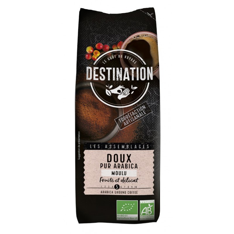 Café Doux Pur Arabica Bio Moulu - Destination Bio