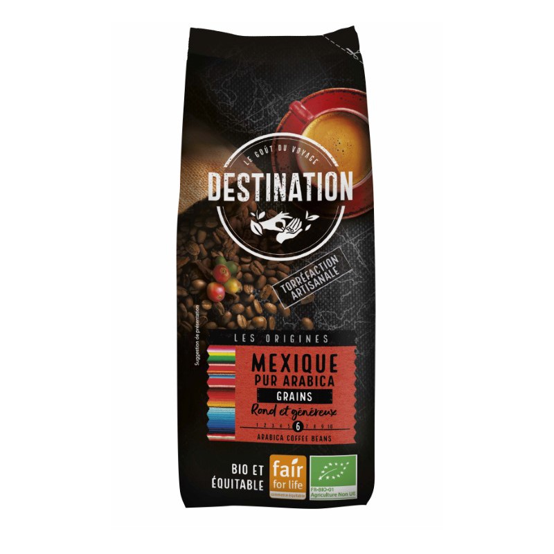 Café Mexique Pur Arabica Equitable Grains - Destination Bio