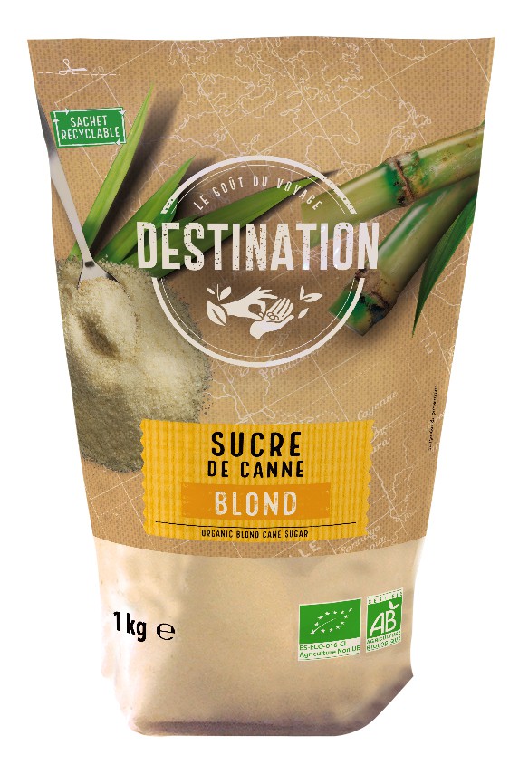 Sucre de canne Blond en poudre Bio - Destination Bio