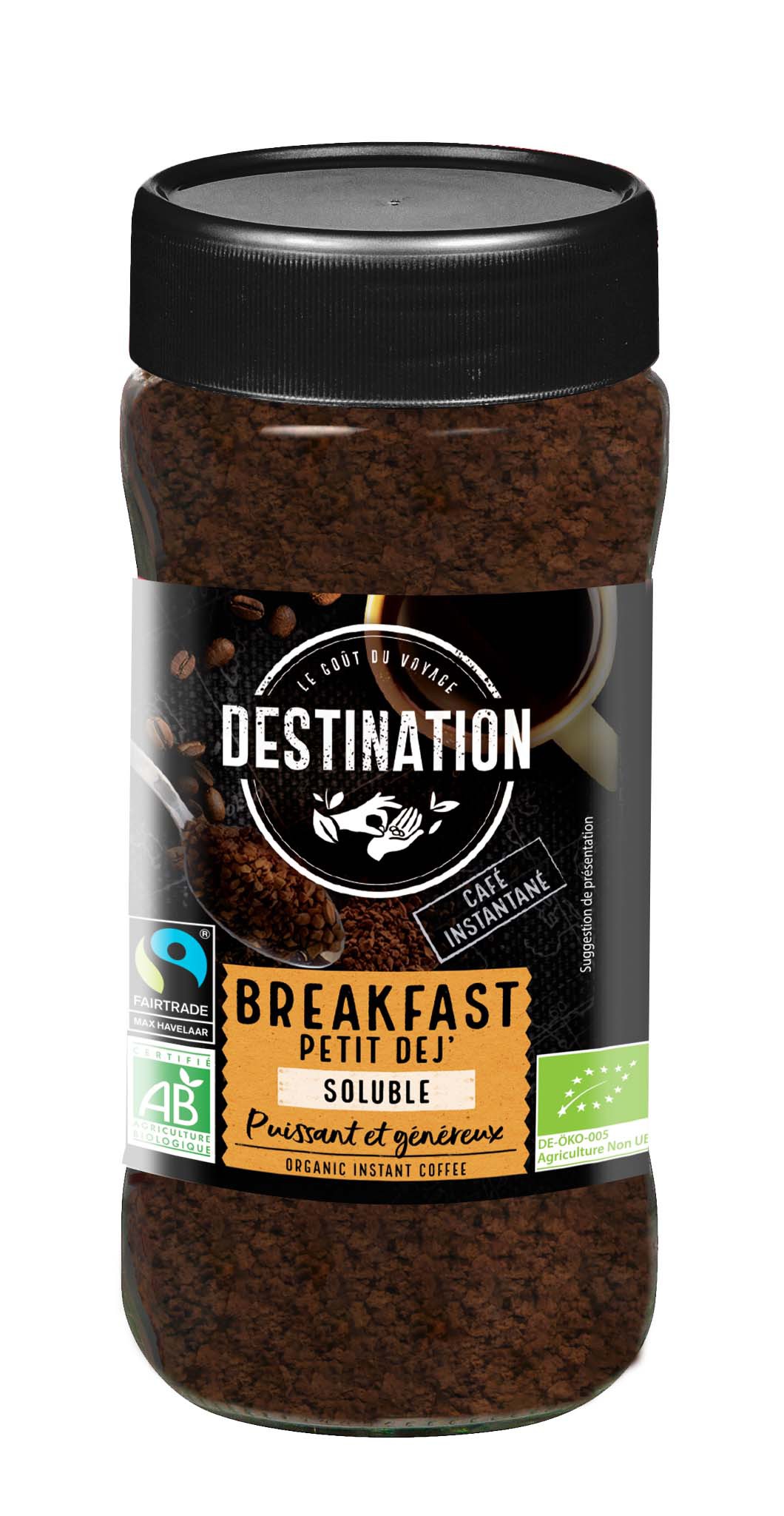 Café Breakfast Bio Equitable Instantané - Destination Bio